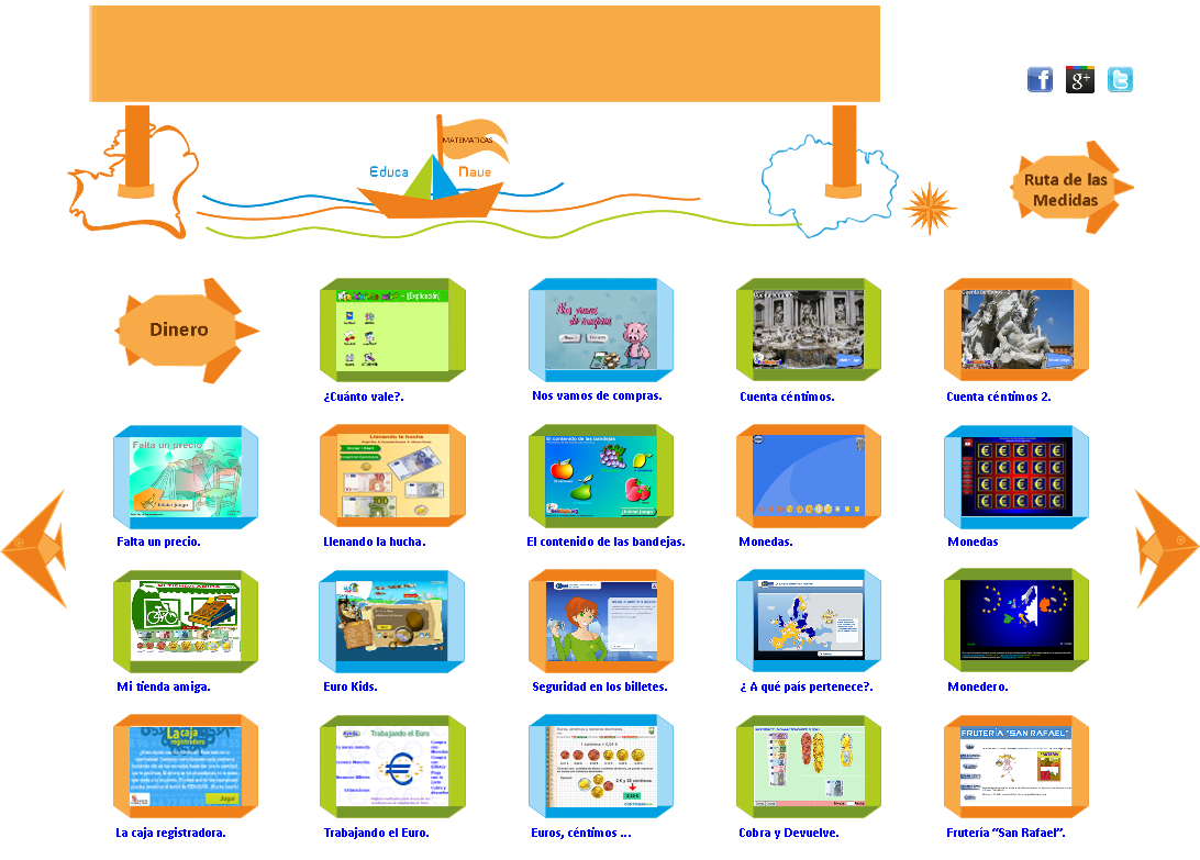 Medidas monetarias. Juegos y Ejercicios - Educanave